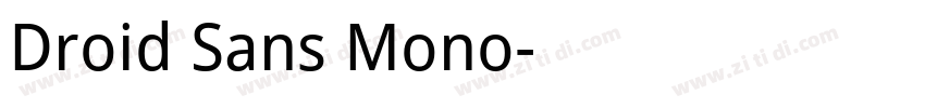 Droid Sans Mono字体转换